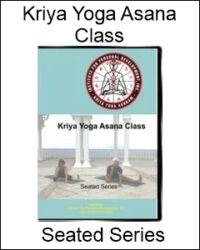 A poster for the Kriya Yoga Asana Class on Seated Series. KA ST DVD.