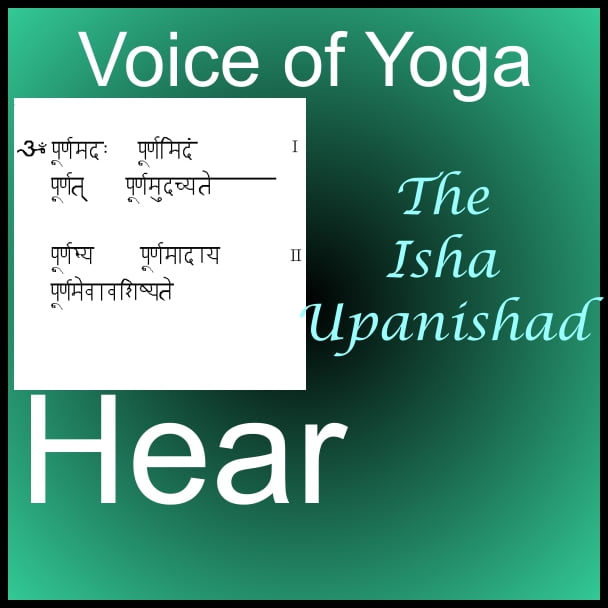 a poster for the radio show on the Isha Upanishad.