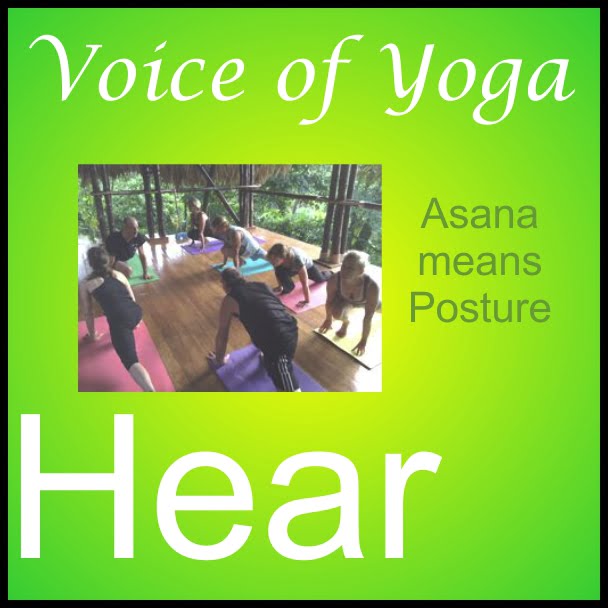 a poster for the radio show on the 3rd stage of Yoga Asana Explained.