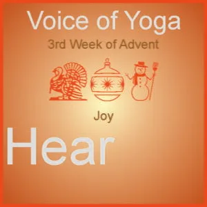a poster for the radio talk show on Advent Joy.