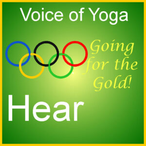 a poster for the radio talk show Going Gold as a Spiritual Athlete.