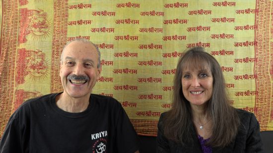 A picture of Lisa and Kenny doing the radio talk show Beginning to Trust the Divine Principle.