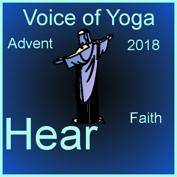 a poster for the radio talk show Advent 2018 and the week of Faith.