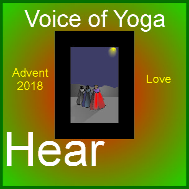 A poster for the radio talk show Advent 2018 the week of Love.