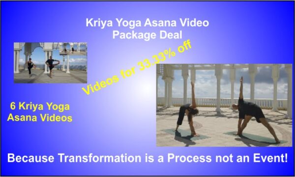 a poster for Kriya Yoga Asana Video Package. KA PKG