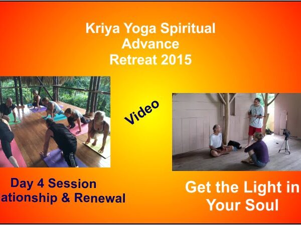 a poster Kriya Yoga Spiritual Advance retreat in Costa Rica in 2015 this is day four session. KYSA 4.