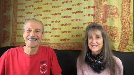 a picture of Lisa and Kenny doing the radio show World Environment Day and the Pentecost.