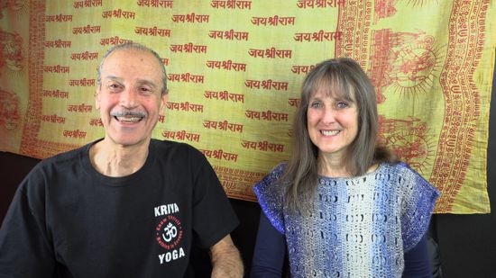 A picture of Lisa and Kenny doing the radio talk show titled Spring Equinox 2021 Start Knowing for Spring 2021.