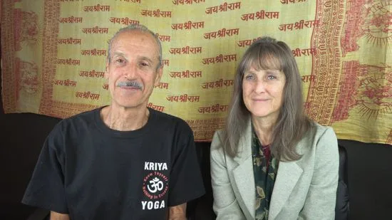 a picture of Lisa and Kenny doing the radio talk show to Serve Spirit.