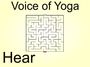 A poster for the radio show titled Converting a Mental Maze into a Labyrinth.