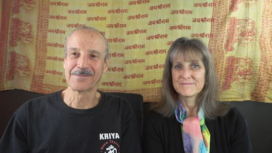 A picture of Lisa and Kenny doing the radio talk show on Divine Authentication.