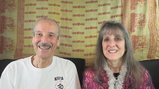 A picture of Lisa and Kenny doing the radio talk show titled Bringing Divine Treasure to the Heart.