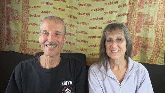A picture of Lisa and Kenny doing the radio talk show on real living titled Discover the Principle of Spiritual Living.