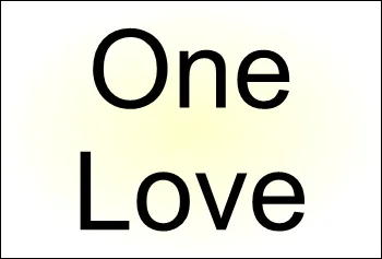 A poster for the welcome page slider announcing One Love.