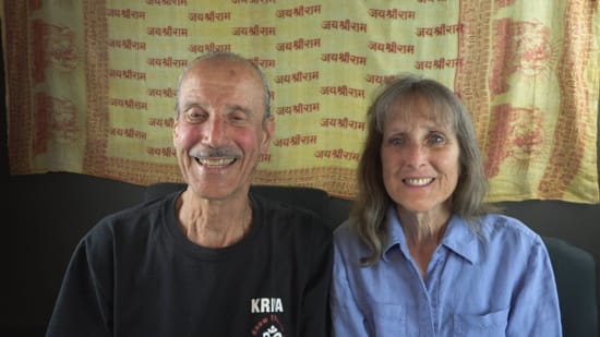 Lisa and Kenny on recording the podcast-- The World Halts When Gazed.