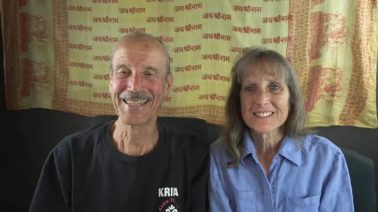 Lisa and Kenny on recording the podcast-- The World Halts When Gazed.