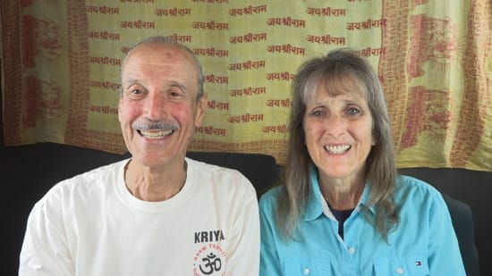 A picture of Lisa and Kenny doing the podcast It's the Thought that Counts.