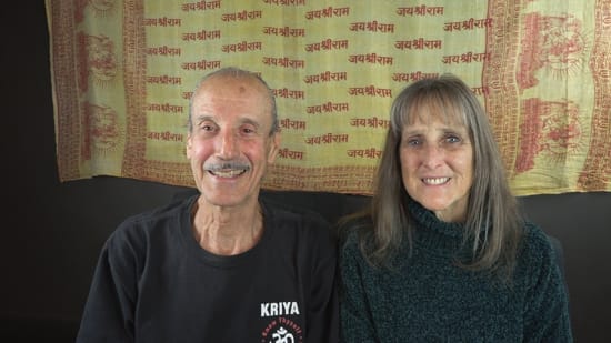 A picture of Lisa and Kenny doing the podcast titled Secrecy the Womb of Spiritual Life.