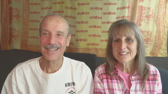 A picture of Lisa and Kenny doing the podcast titled Christ or Crapshoot; Principle or Dice. 