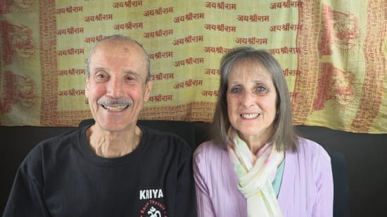 A picture of Lisa and Kenny doing the podcast title Knocking with the Thunder of Silence. 