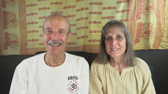 A picture of Lisa and Kenny recording the podcast titled The Miracle Awaiting Divine Revelation. 