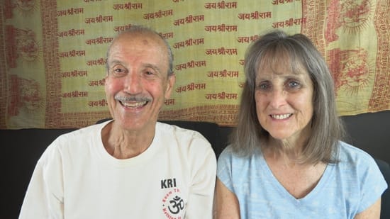 A picture of Lisa and Kenny doing the podcast titled Establishing Breadcrumbs to Revelation. 