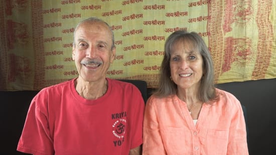 A picture of Lisa and Kenny doing the podcast Beyond Appearance and Thought is Truth.