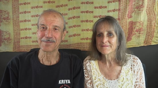 A picture of Lisa and Kenny doing the podcast Independence Found in Knowing Truth.