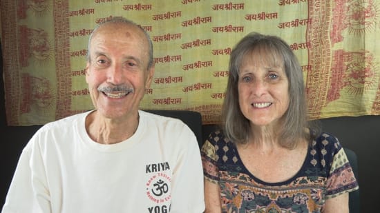 A picture of Lisa and Kenny doing the podcast titled Receiving Nourishment From the Soul.